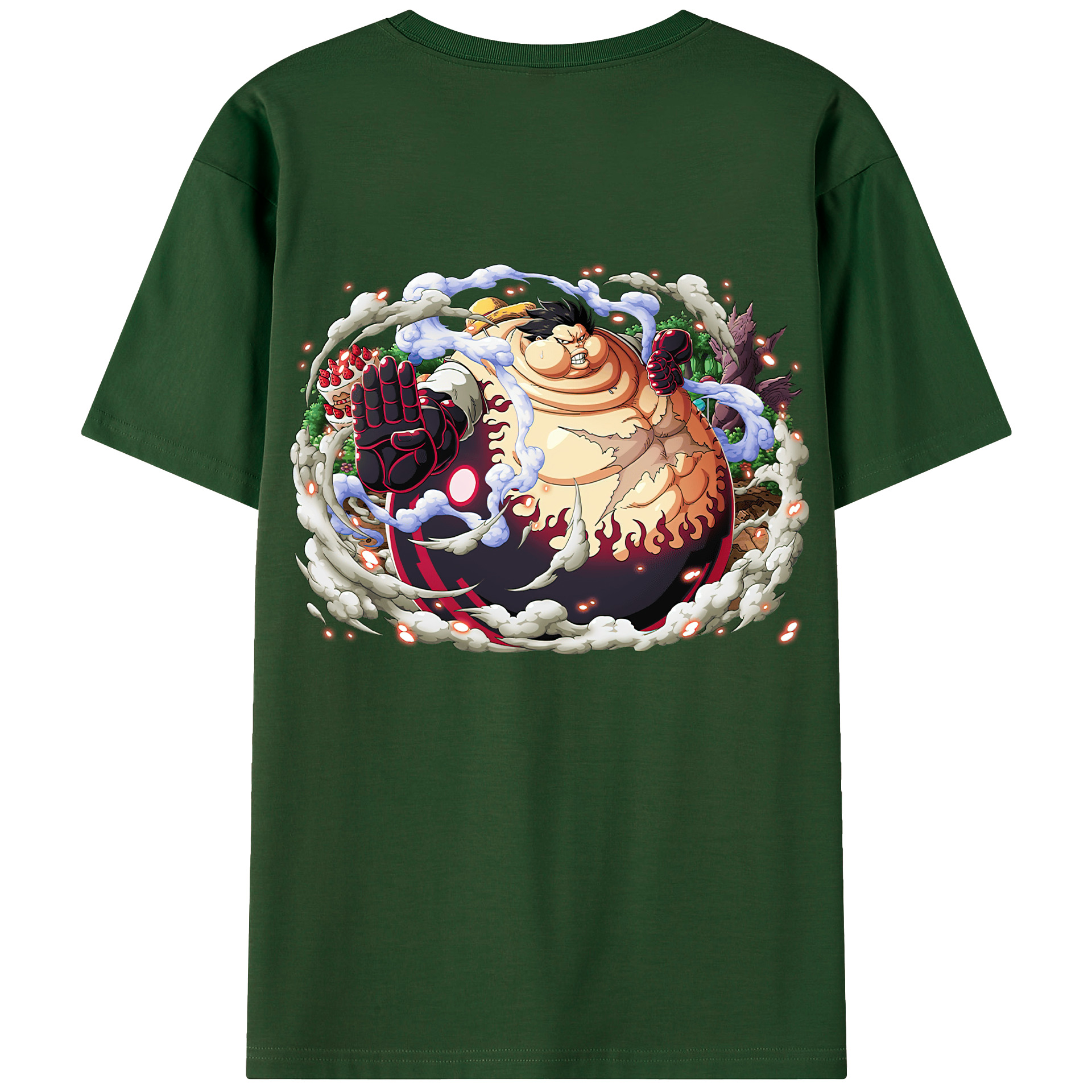 ワンピース モンキー・D・ルフィ ONE PIECE Monkey D. Luffy 綿100％半袖Tシャツ（背面プリント）